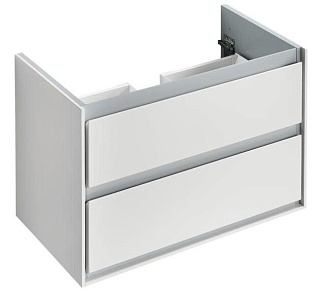 Тумба Ideal Standard E0819B2 Connect Air для раковины 80х44 см, подвесная, Glossy White + Matt White (белый глянцевый + белый матовый)