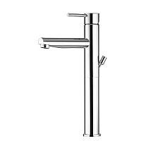 Смеситель Gattoni 2247/22C0cr Easy для раковины высокий 337 мм  c донным клапаном, излив 150 мм цвет хром