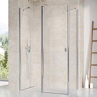 Душевая дверь Ravak 1QV40C00Z1 CRV2-80 поворотного типа Chrome, хром + транспарент