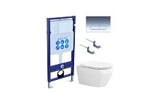 Комплект: Унитаз, Инсталляция, Кнопка смыва Aquatek Лея SET AQUATEK ЛЕЯ Т-016 4в1
