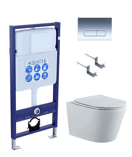Инсталляция с подвесным унитазом Aquatek Вега SET AQUATEK ВЕГА-1905-016