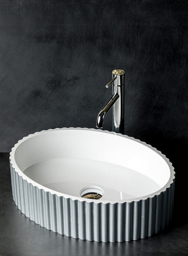 Раковина Armadi Art Canale рифл глянец Серебро 878-S Раковина Armadi Art Canale рифл глянец Серебро 878-S