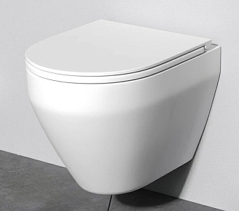 Унитаз AM.PM C701700WH Spirit V2.0, подвесной 37х49 см, безободковый FlashClean, без сиденья, белый глянец