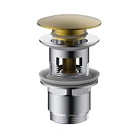 Донный клапан Vincea DPU-1B01BG клик-клак G 1.1/4, с переливом, брашированное золото