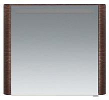 Зеркальный шкаф AM.PM M30MCL0801TF Sensation, левый, 80х70 см, с подсветкой, табачный дуб текстурированный