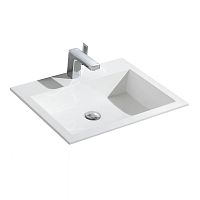 Раковина Vincea VCB-13600W из искусственного камня, 60х48 см, белая