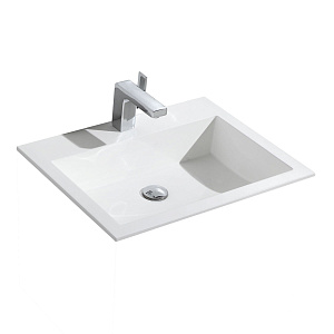 Раковина Vincea VCB-13600W из искусственного камня, 60х48 см, белая