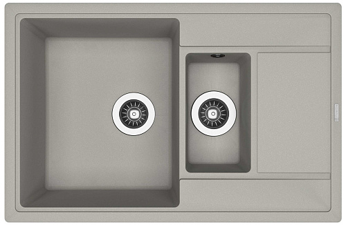 Мойка для кухни Florentina 20.250.D0780.305 Липси 78х51 см, с крылом, серая снят с производства