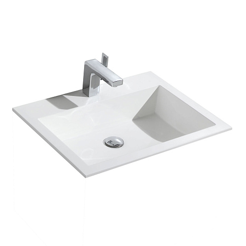 Раковина Vincea VCB-13600W из искусственного камня, 60х48 см, белая