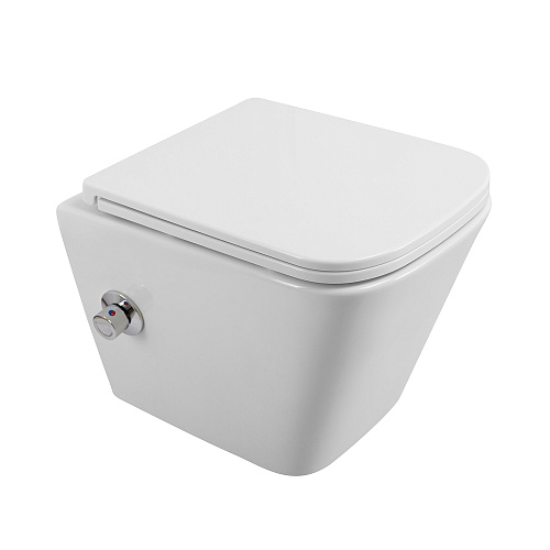 Унитаз подвесной, с функцией биде BelBagno BB3103CHR-BS/SC Унитаз подвесной, с функцией биде BelBagno BB3103CHR-BS/SC