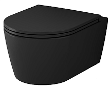Унитаз AM.PM C8F1700MBSC Func, подвесной 36х49 см, FlashClean с сиденьем микролифт, черный матовый