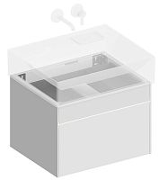 Тумба Kerama Marazzi LOG.60.2\WHT Logica под раковину подвесная 60х46 см, белоснежный