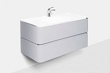 База под раковину AM.PM M30FHX1002FG Sensation подвесная, 100х48 см, ящики, серый шелк глянец