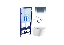 Комплект: Унитаз, Инсталляция, Кнопка смыва Aquatek Либерти SET AQUATEK ЛИБЕРТИ-010 4в1