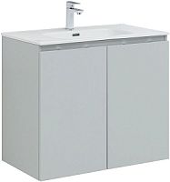 Тумба с раковиной Aquanet 00273984 Алвита New, 81х47 см, серая