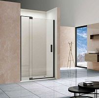 Душевая дверь Vincea VDP-1E1112CLB Extra, 110/120х200 см, профиль черный/стекло прозрачное