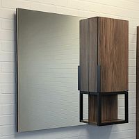 Зеркальный шкаф COMFORTY 00-00006656 Равенна 88 см, дуб темно-коричневый