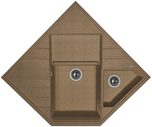 Мойка для кухни Florentina 20.375.J0900.105 Бомбей 90х90 см, с крылом, коричневый снят с производства