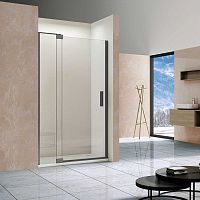 Душевая дверь Vincea VDP-1E1112CLGM Extra, 110/120х200 см, профиль вороненая сталь/стекло прозрачное