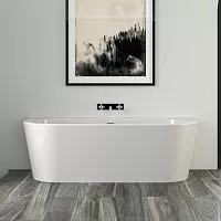 Knief 0100-277-06 Wall Ванна пристенная 180х80х60см, с щелевым переливом, с комплектом крепл.к стене, без сл-перелива, цвет белый