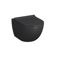 Чаша унитаза Vitra 7748B083-0101 Sento подвесного 37х54 см, безободковый, матовый черный Чаша унитаза Vitra 7748B083-0101 Sento подвесного 37х54 см, безободковый, матовый черный