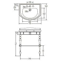 Консоль для раковины Migliore  ML.BLL-24.373.BR