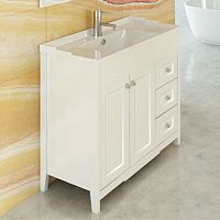 Тумба Comforty 00003132630 Тбилиси напольная 90х47 см, с раковиной XD-F90, белая