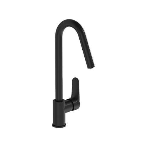 Смеситель Vitra A4274236EXP Root Round для кухонной мойки, матовый черный Смеситель Vitra A4274236EXP Root Round для кухонной мойки, матовый черный