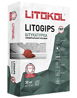 Штукатурная смесь гипсовая LITOKOL 03. МАТЕРИАЛЫ ДЛЯ ПОДГОТОВКИ ОСНОВАНИЙ LITOGIPS (30кг)