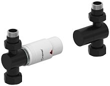 Терморегулятор Сунержа 31-1420-6202 автоматический, прямой, G 1/2" НР х G 3/4" НГ (набор), матовый белый/белый