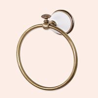 TW Harmony 015, полотенцедержатель кольцо, цвет держателя:  белый,бронза,TWHA015bi,br