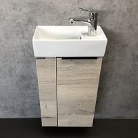 Тумба Comforty 00-00000831 Асти подвесная 40х22 см, с раковиной CREA P-UM-CRE40/1, дуб дымчатый