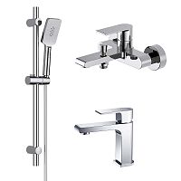 Комплект Aquatek AQ1430CR Лира для ванной Set 3 в 1 (AQ1410CR + AQ1440CR + AQ2018CR), хром