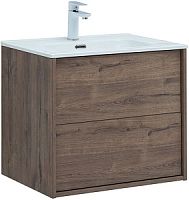 Тумба с раковиной Aquanet 00298572 Lino, 61х47 см, темное дерево