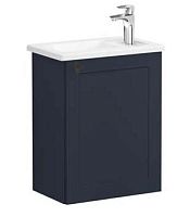 Тумба Vitra 68615 Root Classic с квадратной раковиной 45х29 см, подвесная, правосторонняя, MDARKBLUE (матовый темно-синий) Тумба Vitra 68615 Root Classic с квадратной раковиной 45х29 см, подвесная, правосторонняя, MDARKBLUE (матовый темно-синий)