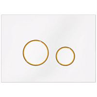 Смывная клавиша KKPol SPP/045/0/K (350/PPB/045-00-05) Vitrum Grande V3 Orbis для инсталляции, белый/золото глянец/белый