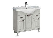 Тумба под раковину Акватон Жерона 85 1A158501GEM20 белое серебро, 84х70х35