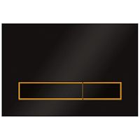 Смывная клавиша KKPol SPP/012/0/K (350/PPC/201-00-06) M08 V4 для инсталляции, черный матовый/матовое золото/черный матовый