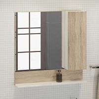 Зеркальный шкаф Comforty 00004139024 Рига 80х80 см, дуб сонома