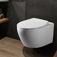 Унитаз Vincea VT1-25 Felice подвесной, безободковый, 38х53 см, ультратонкое сиденье Soft-close, белый