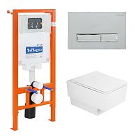 Инсталляция с подвесным унитазом BelBagno CADRO CZR-4823-CHR/CZR4823SC/BB002-80/BB010-MR-CHROME