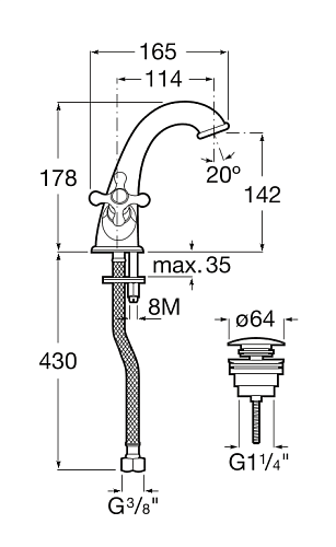 Смеситель для раковины Roca  75A3A4BC00