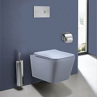 Унитаз Vincea VT1-12MO Q-Line подвесной, безободковый, 35х52 см, ультратонкое сиденье Soft-close, океан матовый