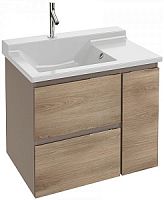 Тумба под раковину Jacob Delafon Soprano EB1330-N08-E10 Медный бетон, 76х63х54, квебекский дуб