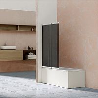 Шторка на ванну Vincea VSB-1E100CG, 100х145 см, профиль хром/стекло тонированное