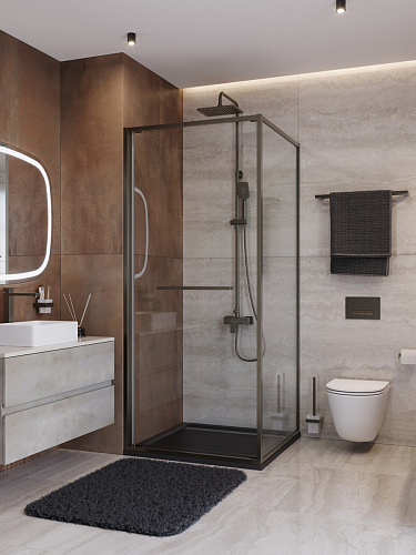 Душевой уголок Cezares LUX LUX-A-FS-1-80-C-GM