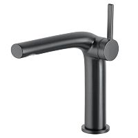 Смеситель Keuco 51502130100 Edition 400 для умывальника однорычажный, излив 15 см, хром черный шлифованный