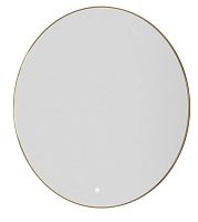 Зеркало круглое с LED подсветкой сенсор антипар 80х80 см Boheme 545-80-G рама золото
