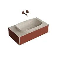 Тумба Kerama Marazzi MA.90.1\VR.M Magica под раковину подвесная 90х48 см, венецианский красный матовый Тумба Kerama Marazzi MA.90.1\VR.M Magica под раковину подвесная 90х48 см, венецианский красный матовый