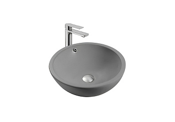 Раковина Aquatek AQ5354-MG для установки на столешницу, 44х44 см, серый матовый